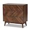 Baxton Studio Hartman Mid-Century Walnut Brown Finished Wood 3-Drawer Storage Chest 193-11720-ZORO - alternate 4